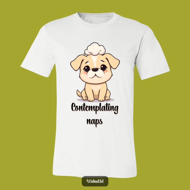 Funny Dog Pondering T-Shirt: Hilarious Philosophical Pooch for Dog Enthusiasts