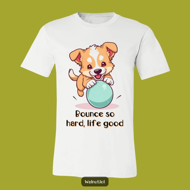 Funny Dog Pouncing Ball T-Shirt: Action-Packed Humor Tee Gift