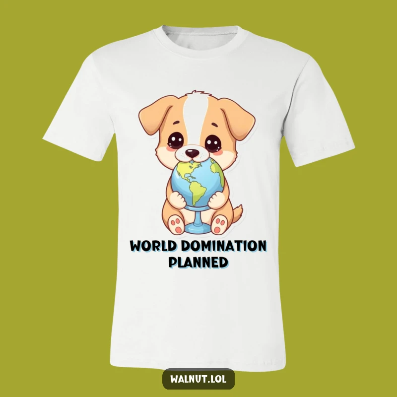 Funny Globe Dog T-Shirt: Worldly Canine Comedy Gift for Explorers