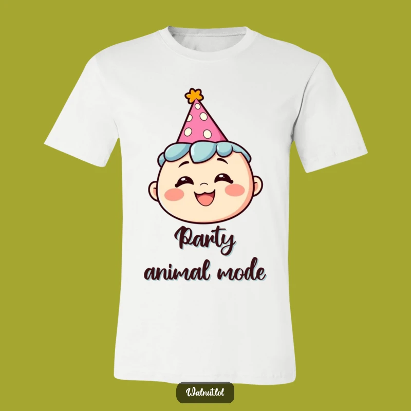 Funny Party Animal T-Shirt: Character with Hat, Great Gift for Fun Lovers