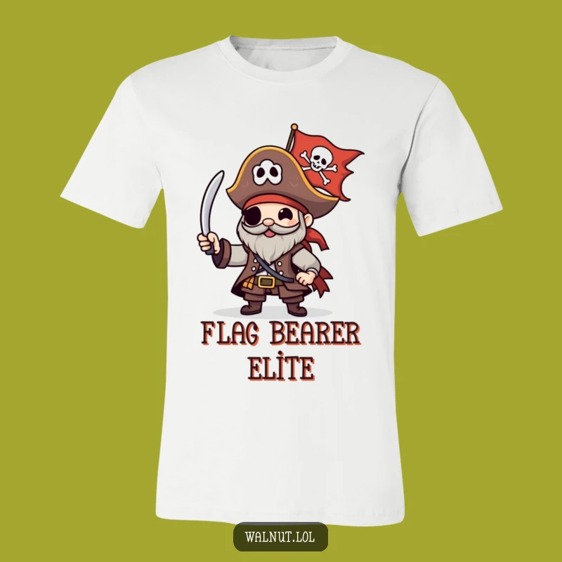 Funny Pirate Jolly Roger T-Shirt: Happy Waving Flag Adventure, Ideal Funny Gift