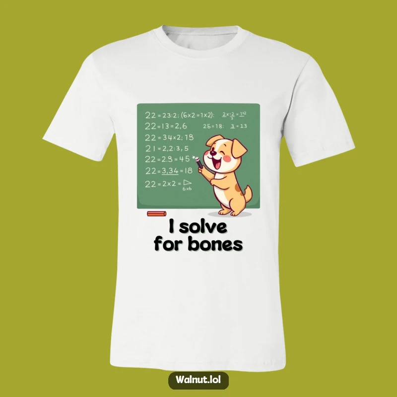 Funny Smarty Dog T-Shirt: Excitedly Scribbling Equations, The Ultimate Funny Gift