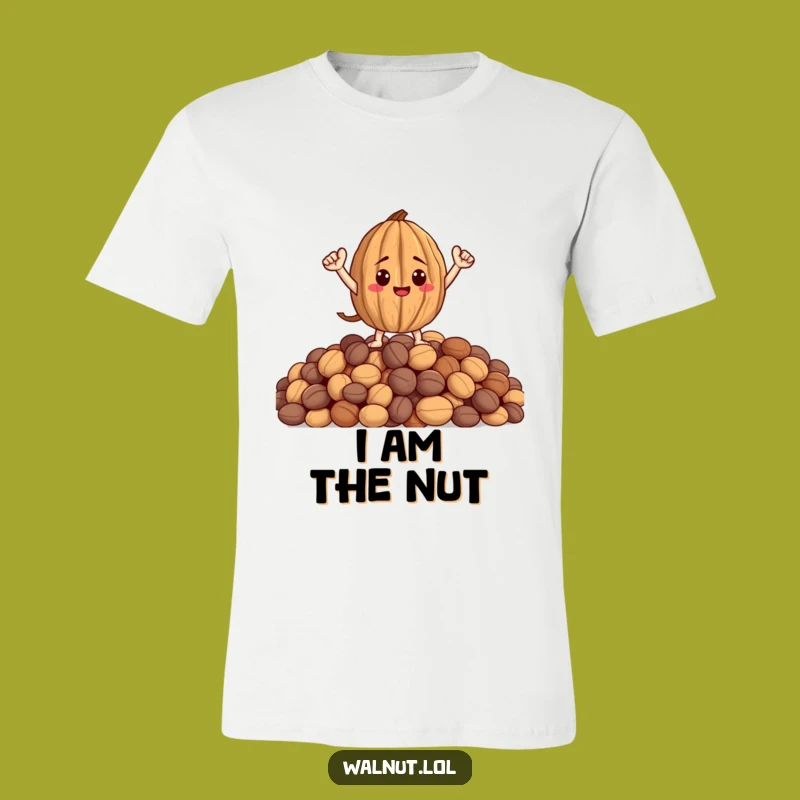 Funny Heroic Walnut T-Shirt - Comical Nutty Character Apparel Gift