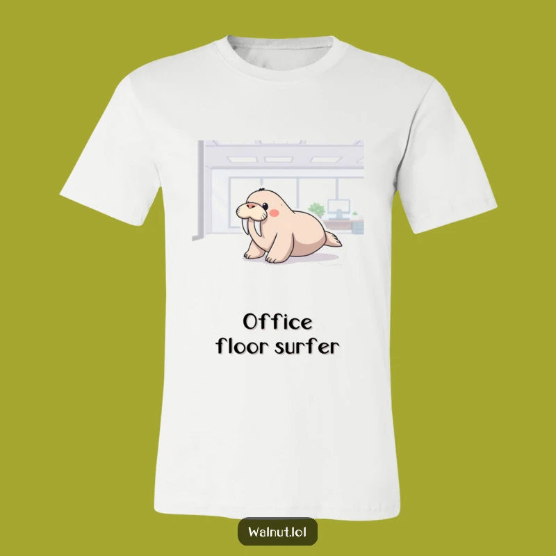Funny Office Walrus T-Shirt: Slide into Fun with this Hilarious Work Attire