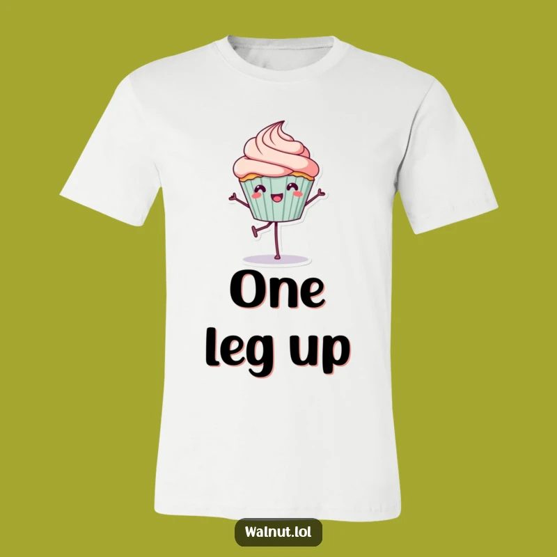 Funny Cupcake Balance T-Shirt - Whimsical Character Joy, Great Funny Gift