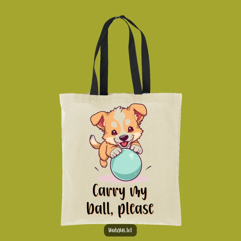Funny Dog Pouncing Ball Tote Bag: Carry Your Fun & Essentials