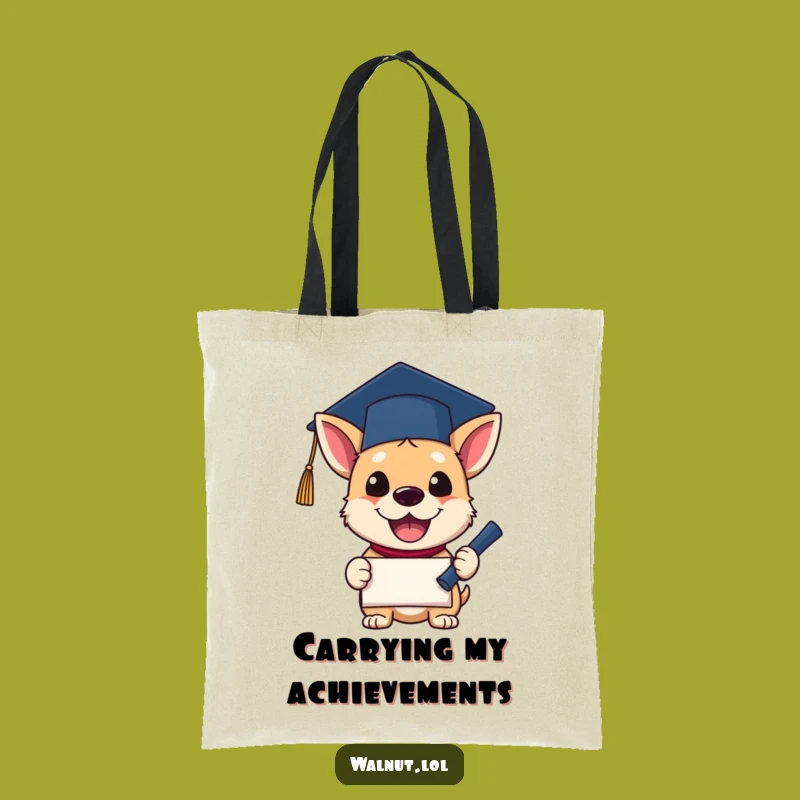 Funny Grad Dog Tote Bag: Carry Your Success with this Celebratory and Practical Bag