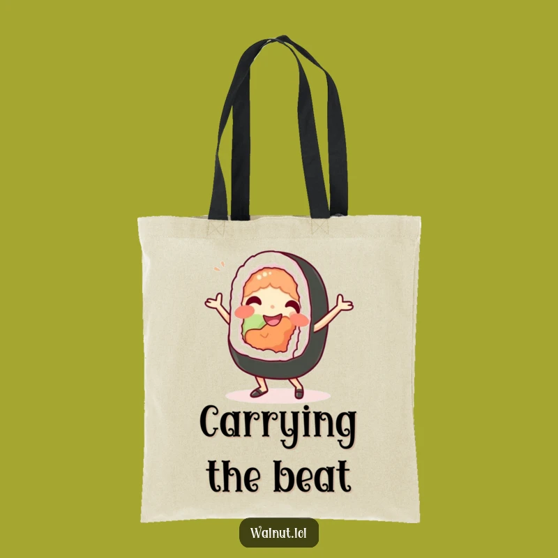 Funny Sushi Dance Tote Bag - Culinary Fun Accessory, Ideal Funny Gift