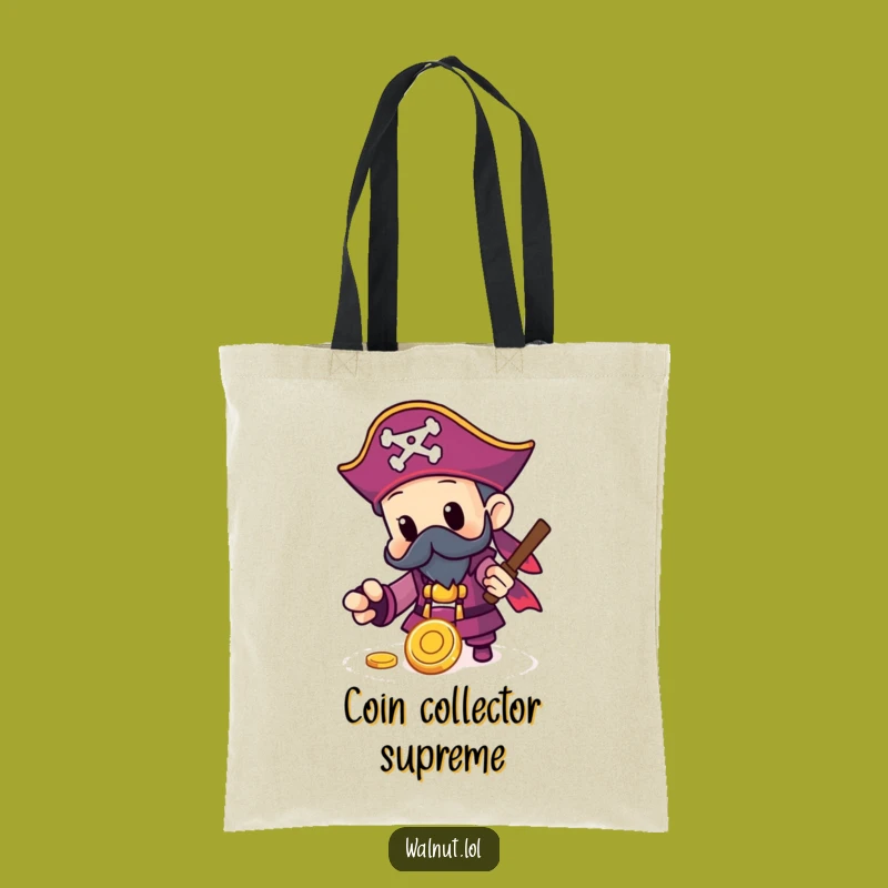 Funny Pirate Gold Coin Tote Bag: Carry Your Riches in Style, Great Funny Gift