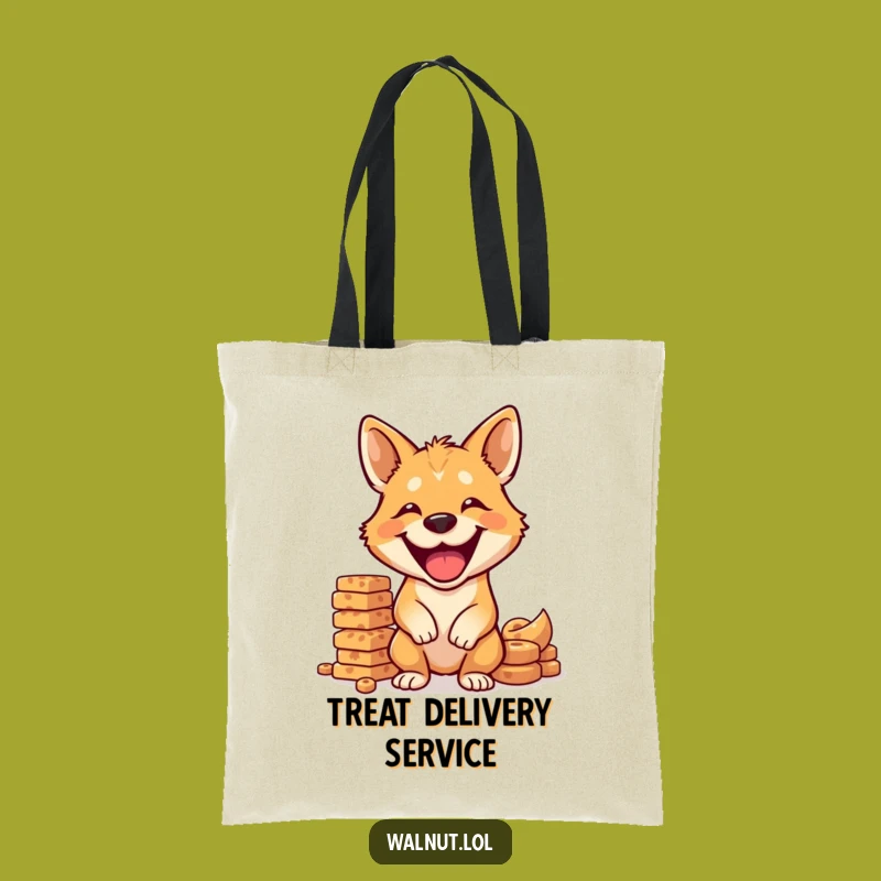 Funny Dog Balancing Treats Tote Bag: Carry Snacks in Style