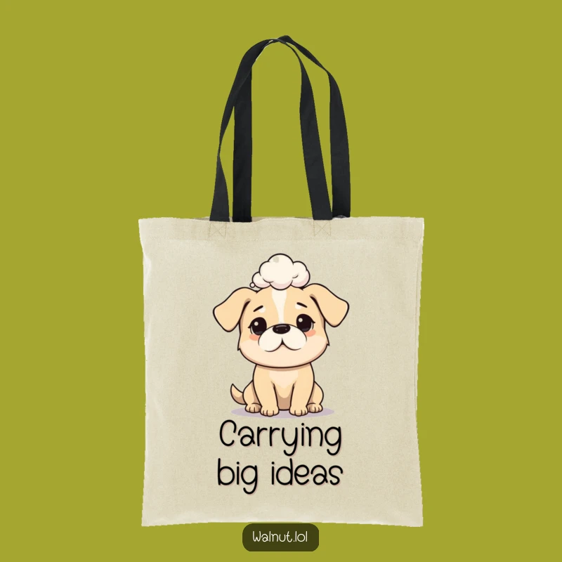 Funny Dog Deep Thought Tote Bag: Carry Your Wisdom & Essentials in Style