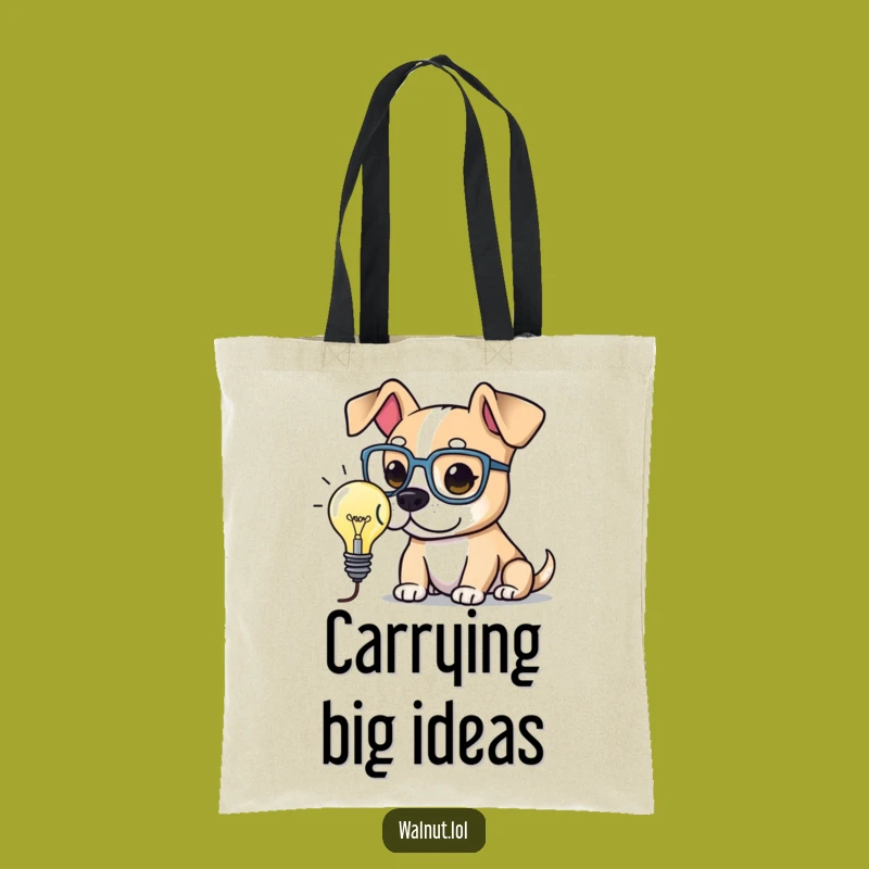 Funny Smart Dog Tote Bag: Carry Your Brilliance with this Intellectual and Practical Bag
