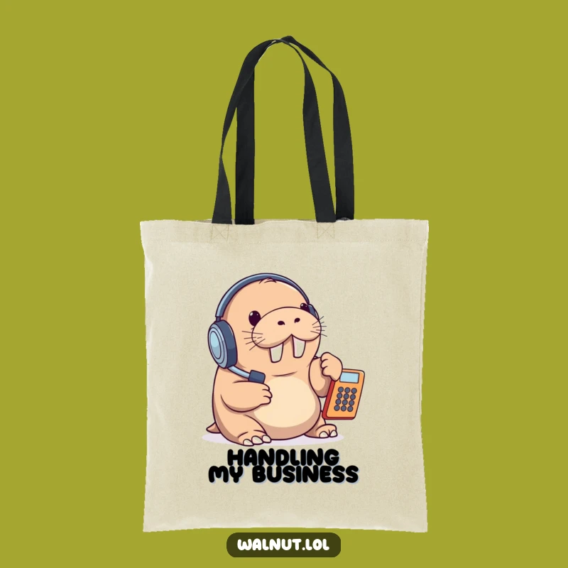 Funny Walrus Customer Service Tote Bag: Carry Your Calls with Style
