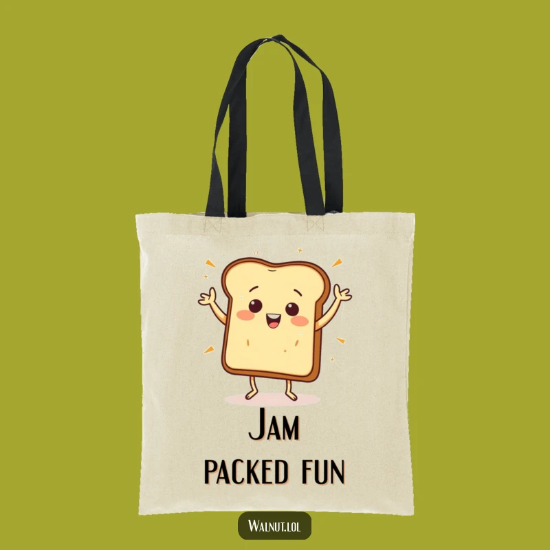 Funny Toast Jig Tote Bag - Breakfast Accessory, Ideal Funny Gift